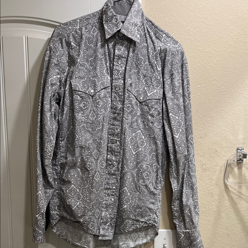 Stetson Gray Paisley Men's Western Button Down Shirt